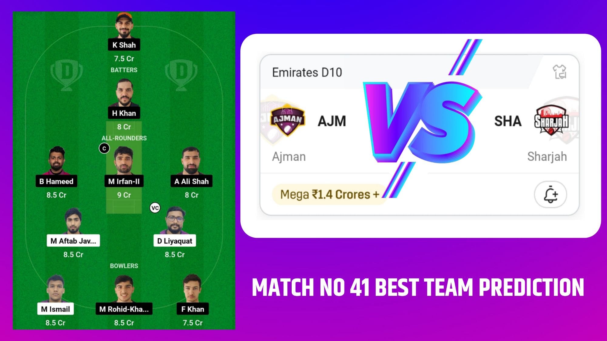 AJM VS SHA Dream11 Prediction Hindi