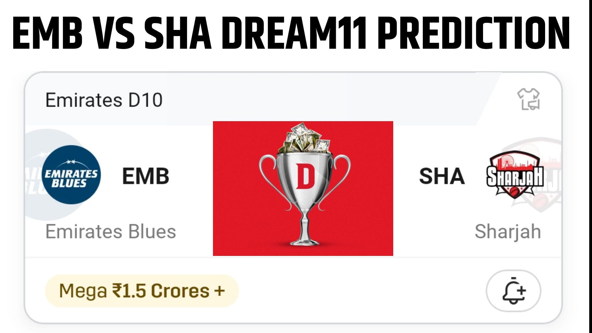 EMB Vs SHA Dream11 Prediction Hindi