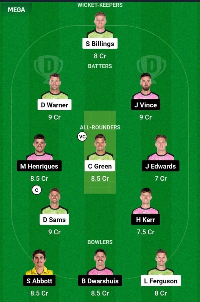 THU VS SIX Dream11 Team Suggestions
