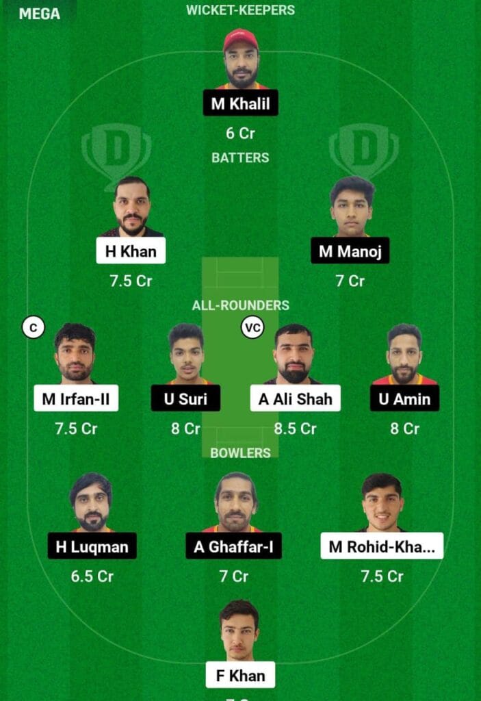 SHA VS EMR Dream11 Suggestion Team