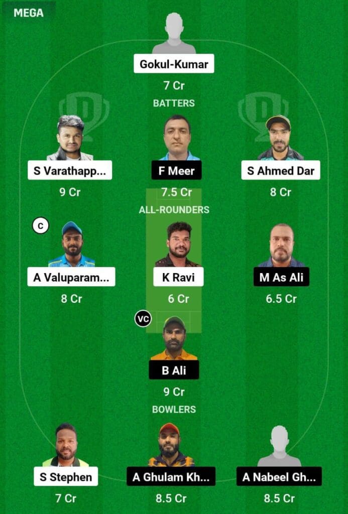 KRM VS KWM Dream11 Prediction Team