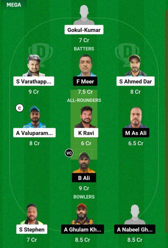 AST VS UMA Final Match Dream11 Prediction Team