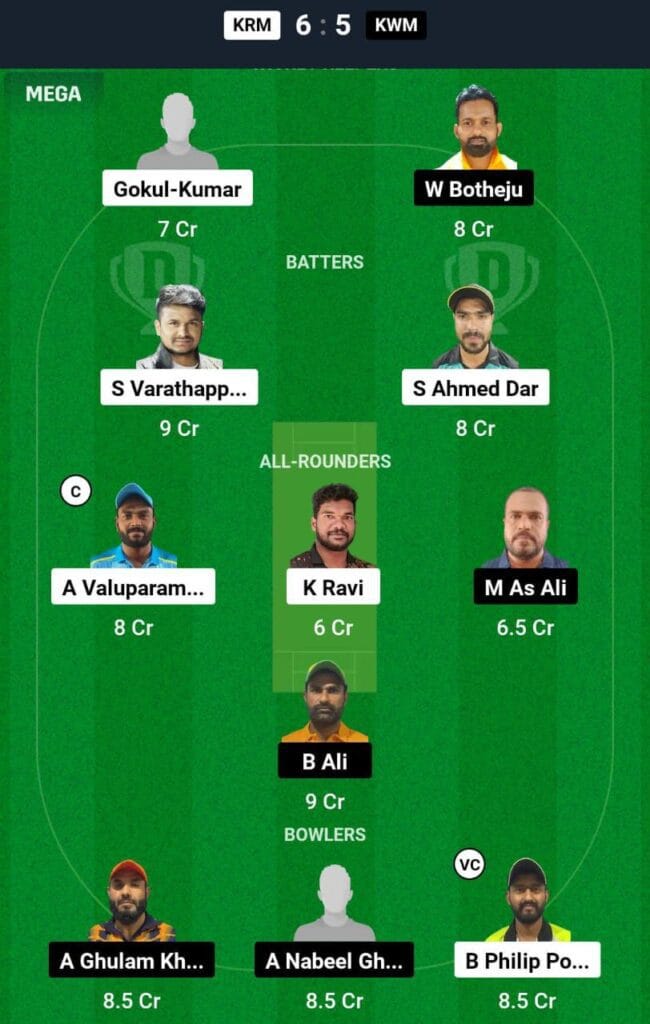 AST VS UMA Final Match Dream11 Prediction Team 2