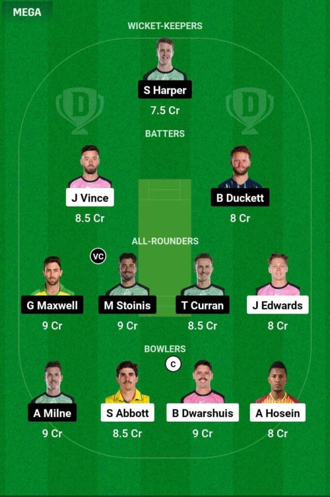 SIX VS STA Dream11 Prediction Team