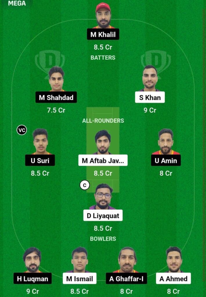 AJM VS EMR Dream11 Prediction Team