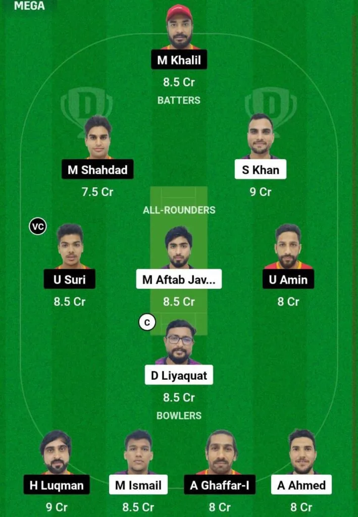 AJM VS EMR Dream11 Prediction Team