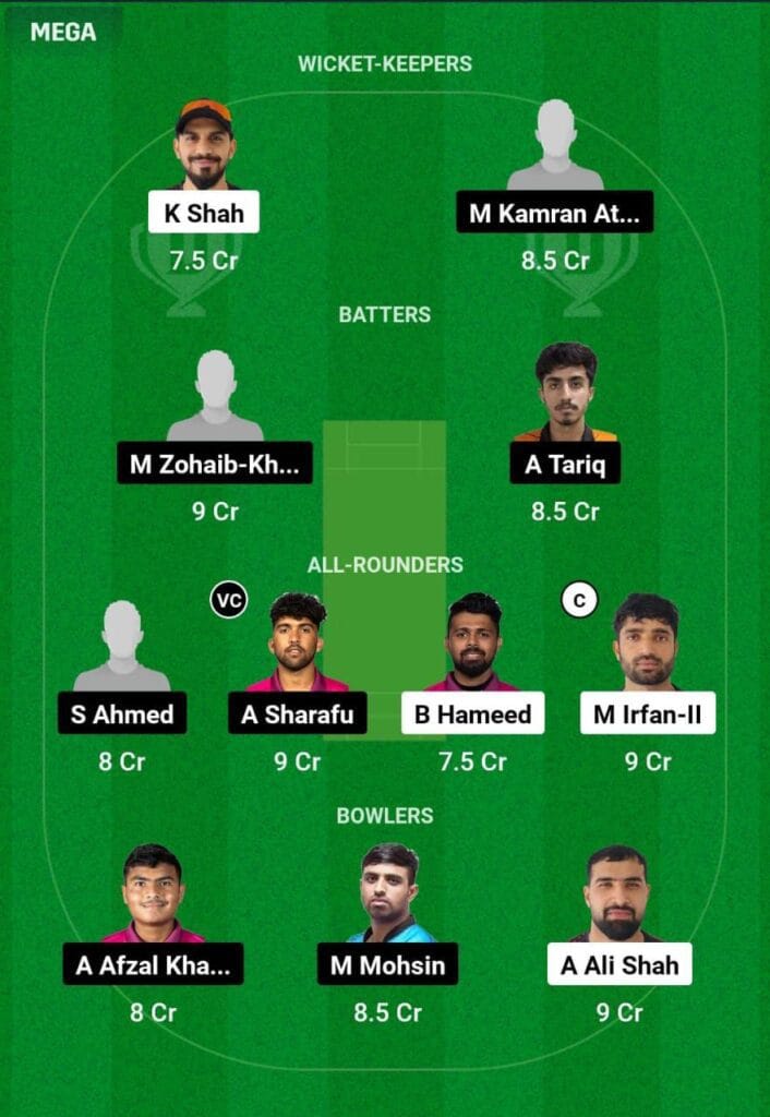 SHA VS EMB Dream11 Prediction Hindi - final Team