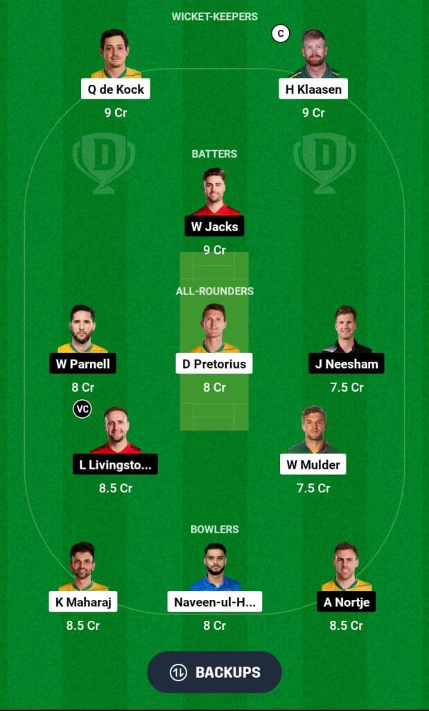 DSG VS PC Dream11 Prediction Team 2 