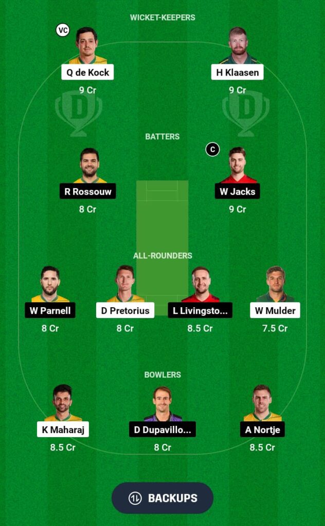 DSG VS PC Dream11 Prediction Team 