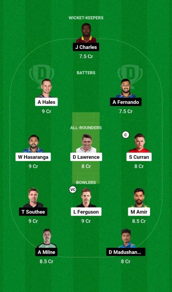 DV VS SWR Dream11 Prediction Team