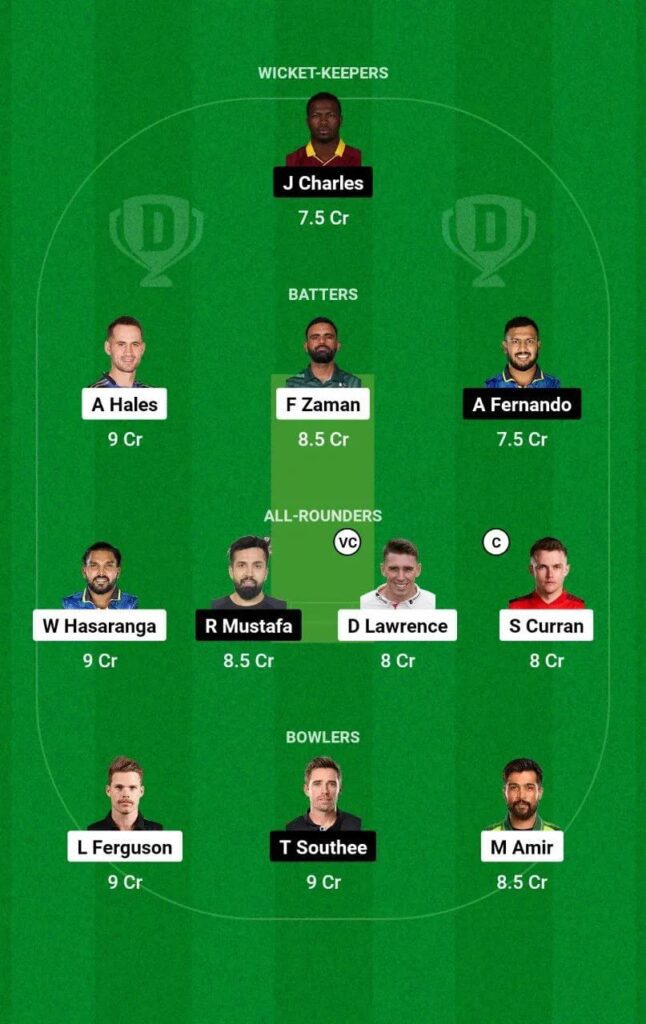 DV VS SWR Dream11 Prediction Team 2 