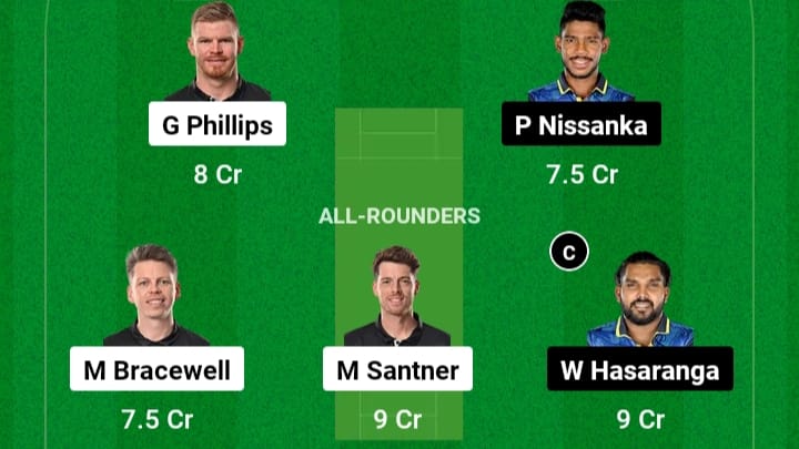 NZ VS SL 3rd t20i Dream11 Prediction Hindi