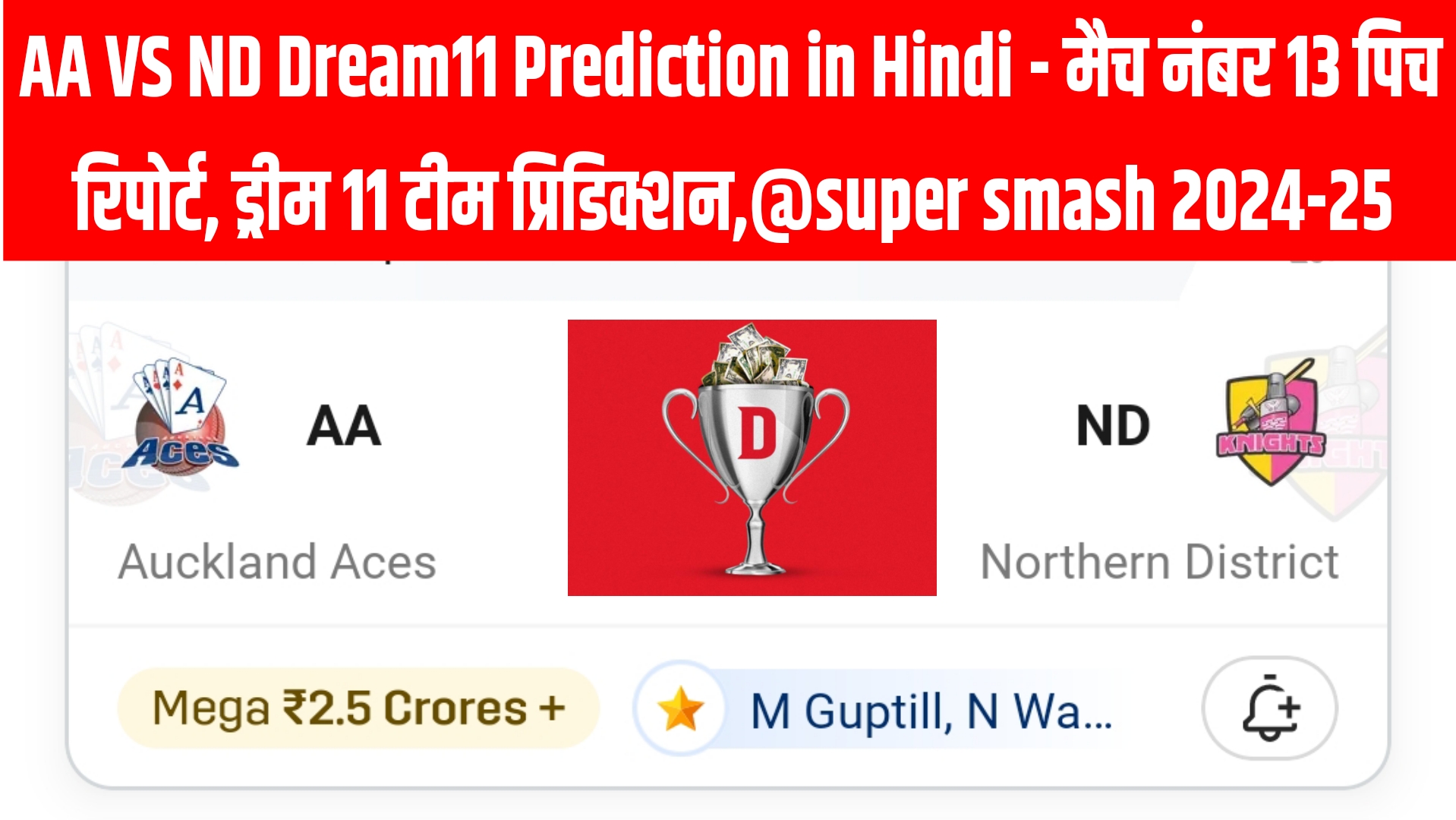 AA VS ND Dream11 Prediction in Hindi