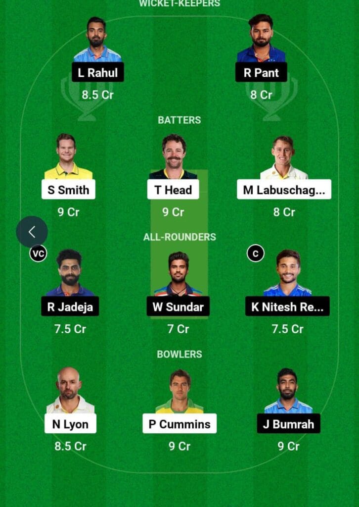 IND VS AUS 5th Test Dream11 Prediction Team 2