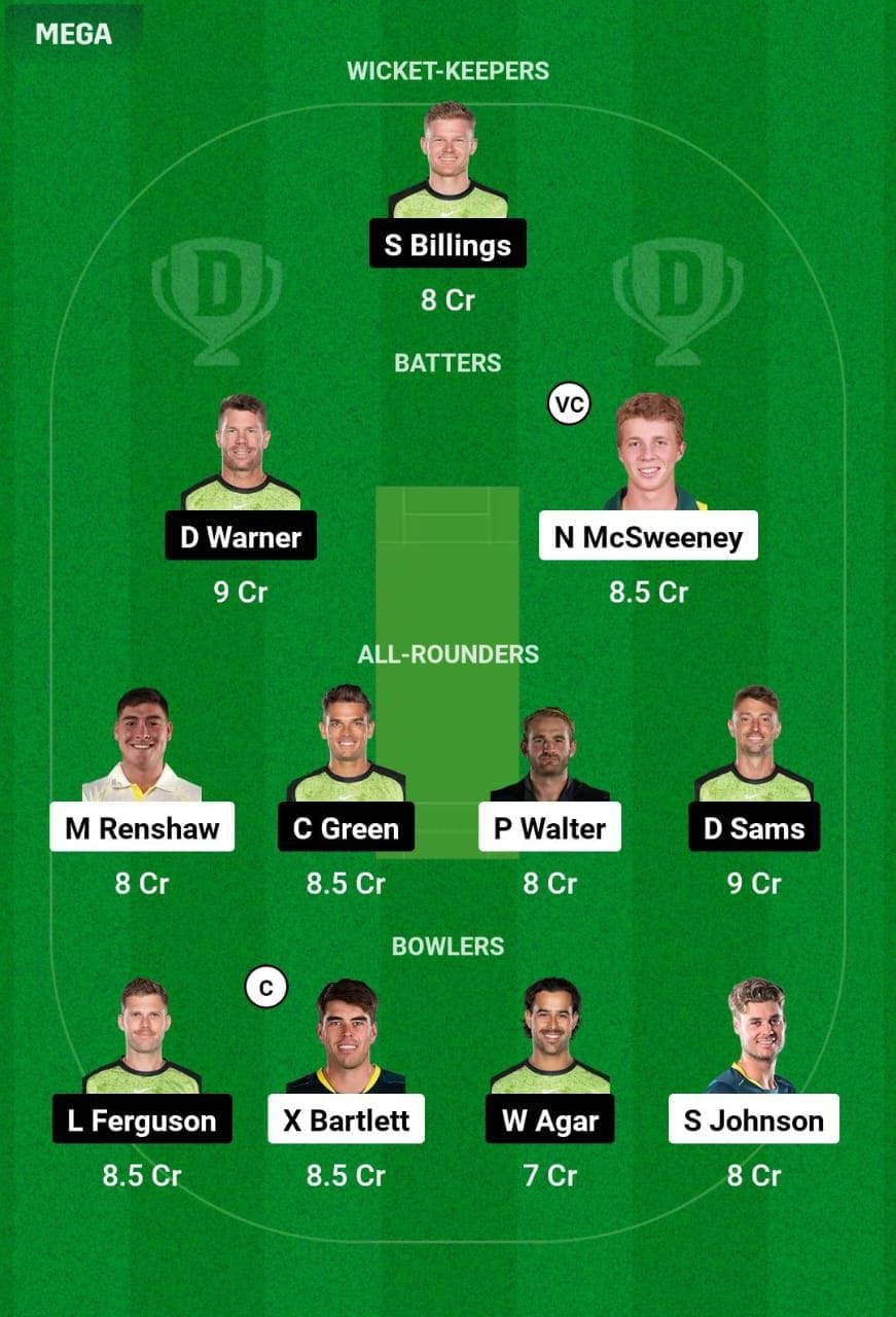 HEA VS THU Dream11 Prediction Team