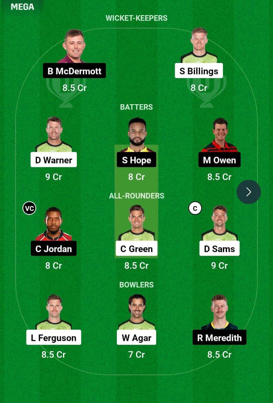 THU VS HUR Dream11 prediction team 