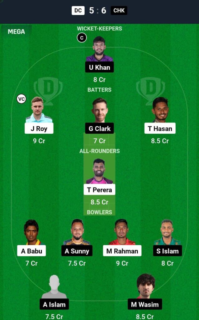 DC VS CHK Dream11 Prediction Team 2 