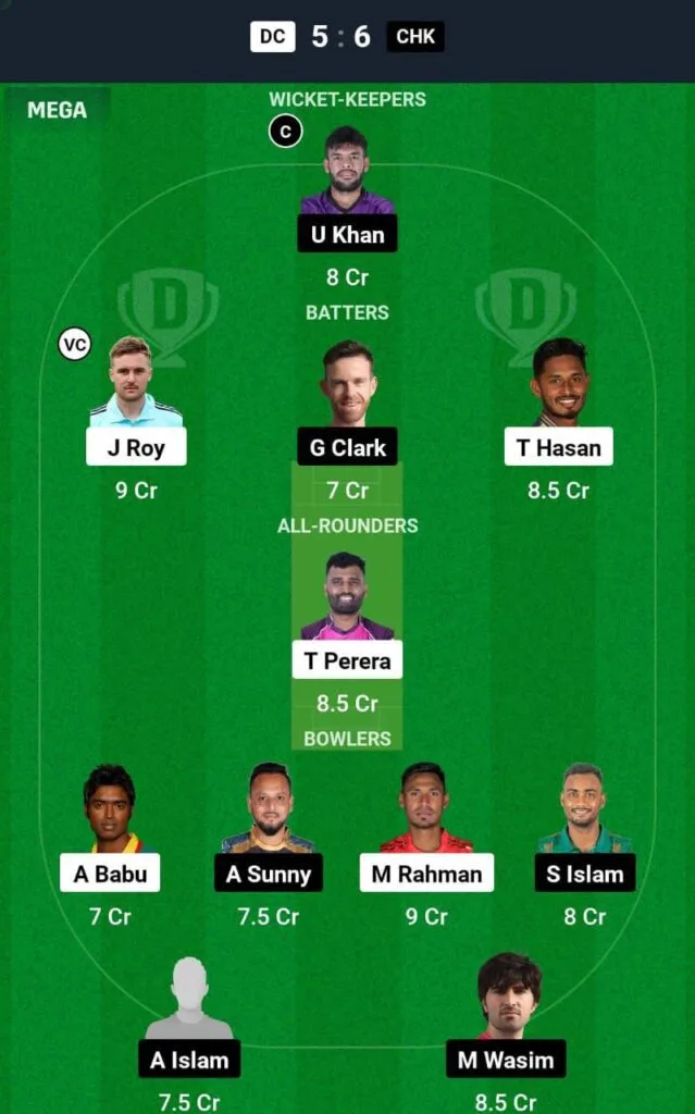 DC VS CHK Dream11 Prediction Team 2