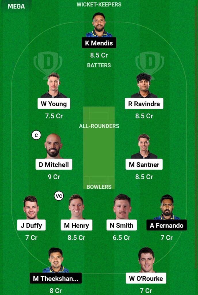 NZ VS SL 3rd Odi Dream11 Prediction Team 2 