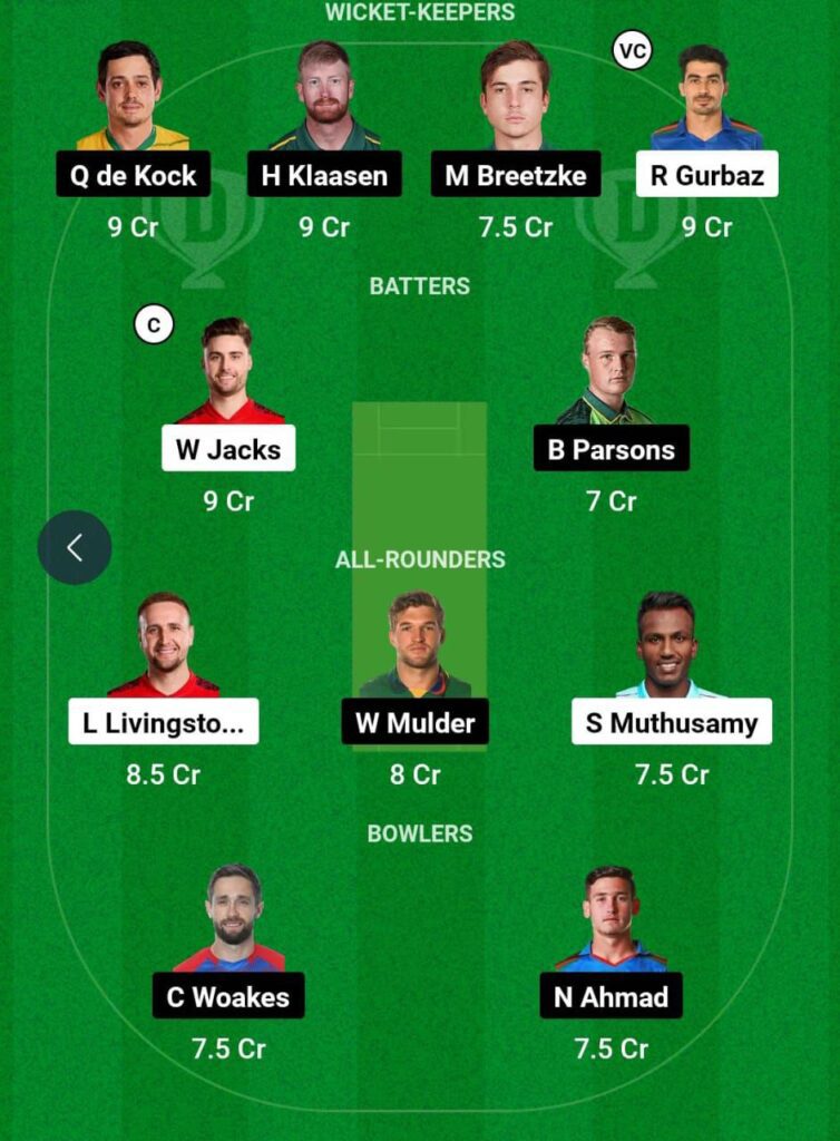 PC VS DSG Dream11 Prediction Team 