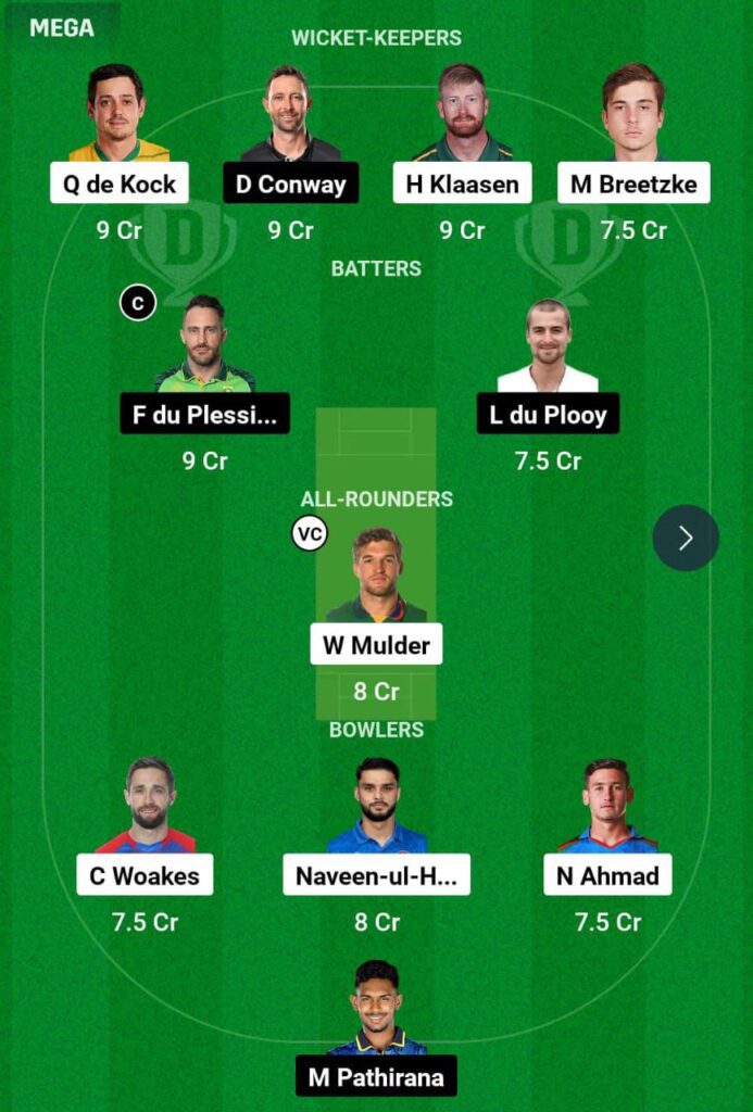 DSG VS JSK Dream11 Prediction Team