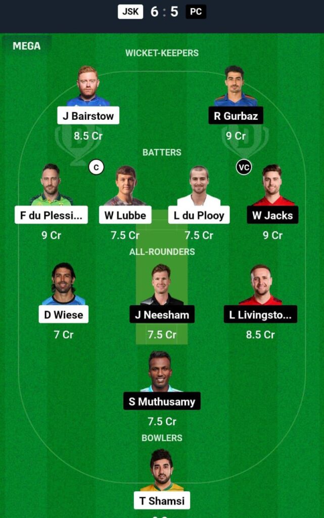 JSK VS PC Dream11 Prediction Team 2