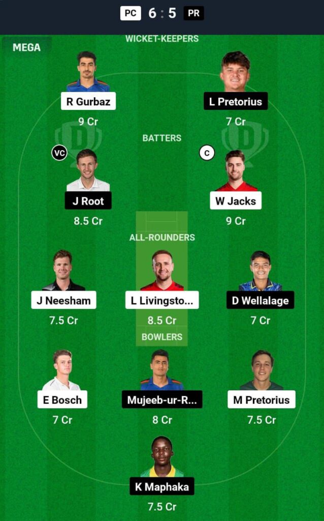 PC vs PR Dream11 Prediction Team 2