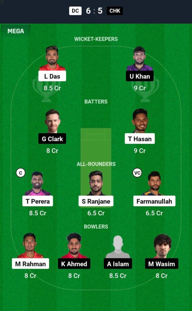 DC VS CHK Dream11 Prediction team 2