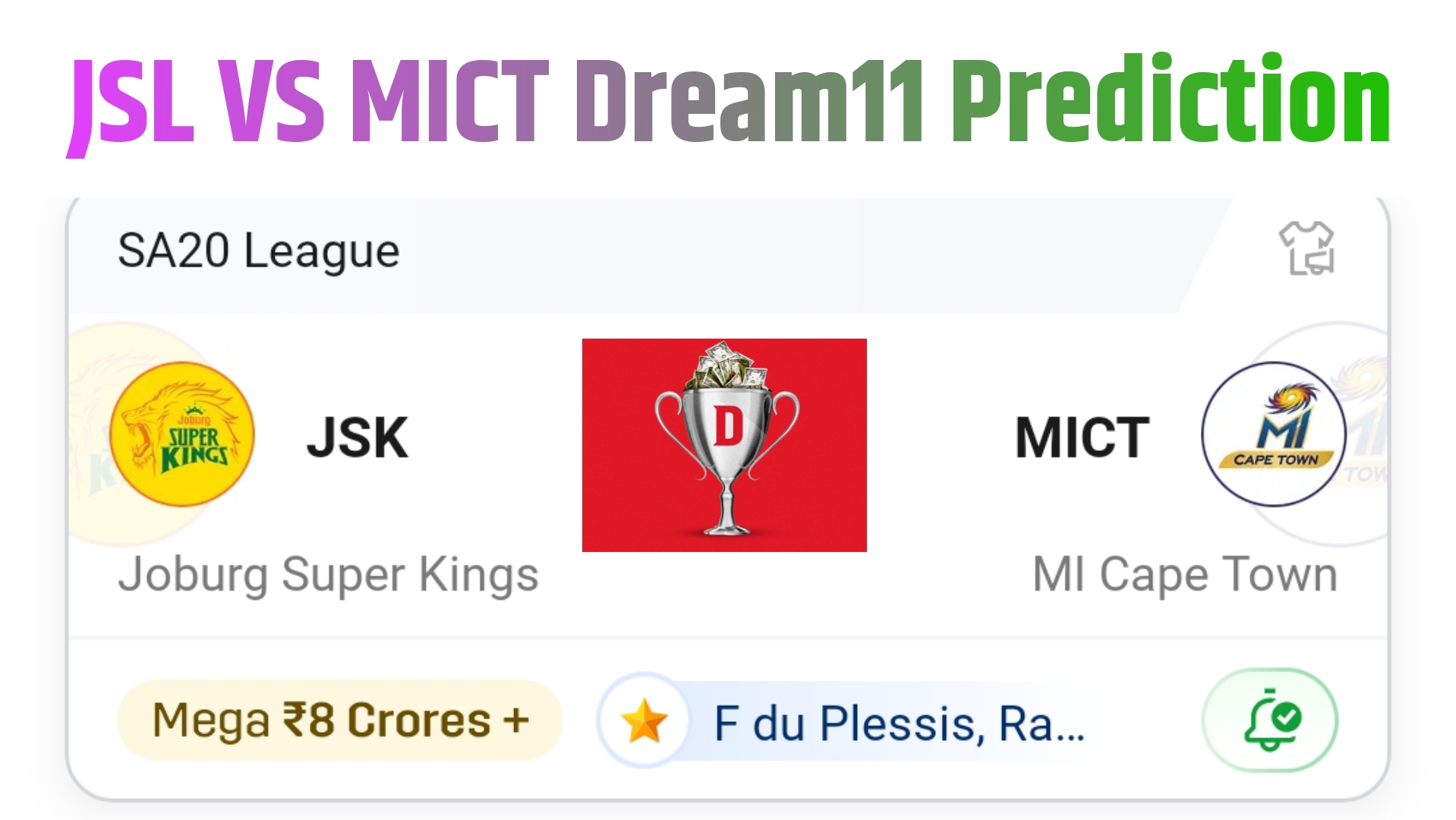 JSK VS MICT Dream11 Prediction Hindi