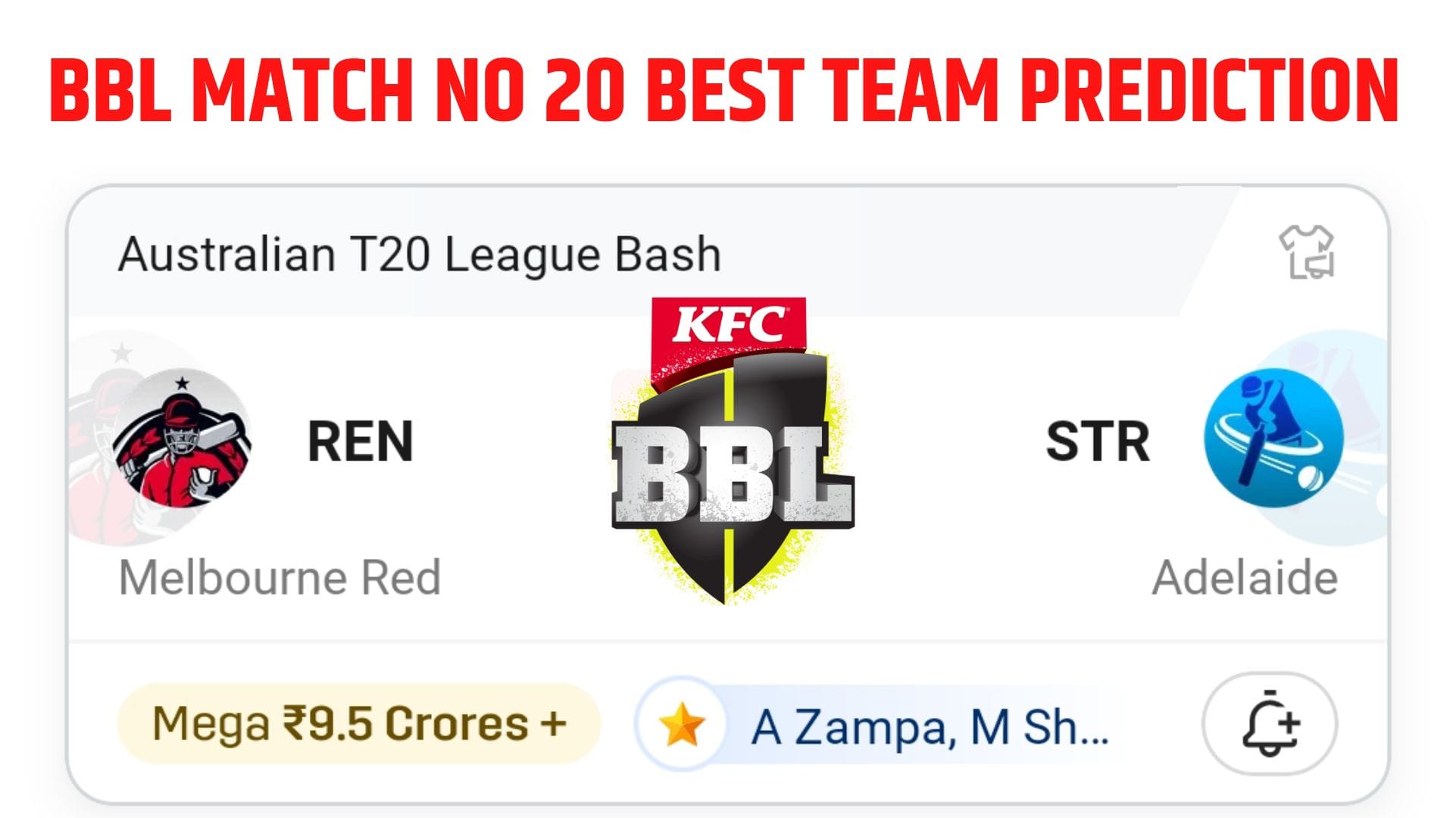 REN VS STR Best Dream11 Prediction Hindi