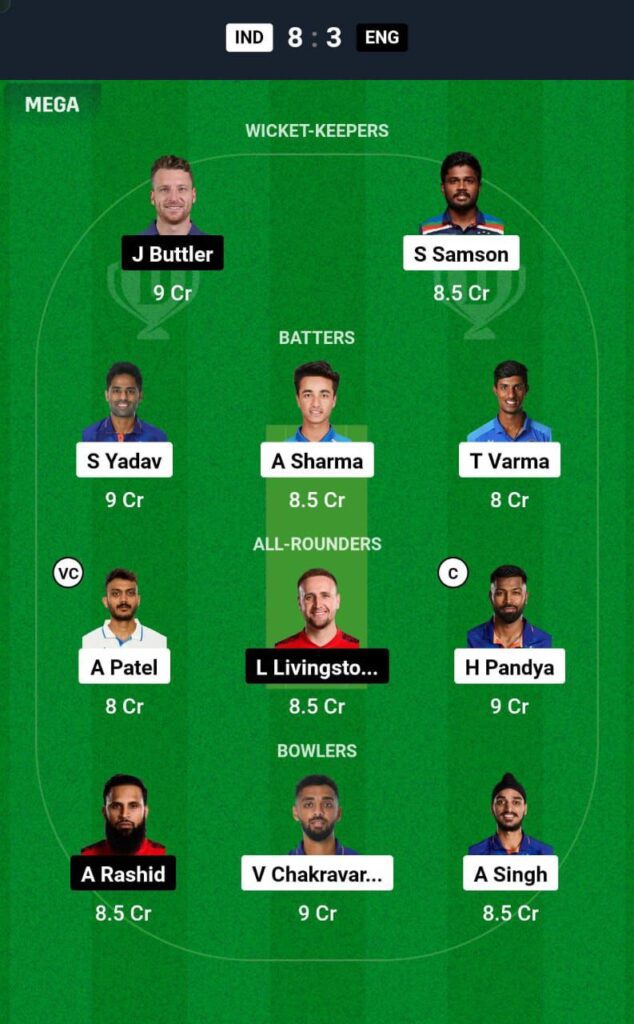 IND VS ENG 5TH T20i Dream11 Prediction Hindi - टीम सुझाव 2